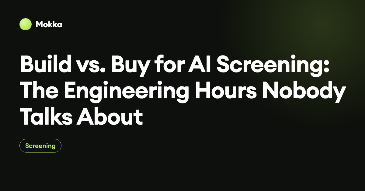 Build vs buy for AI screening