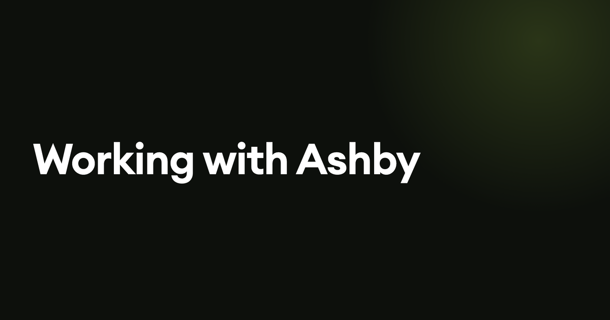 Working with Ashby
