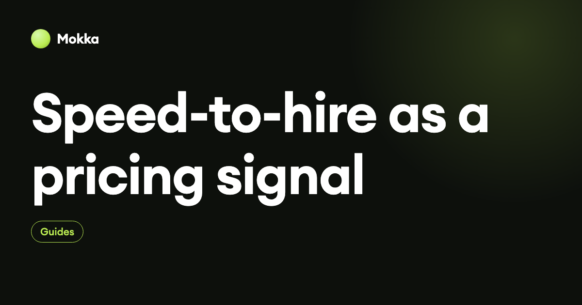 Speed-to-hire as a pricing signal
