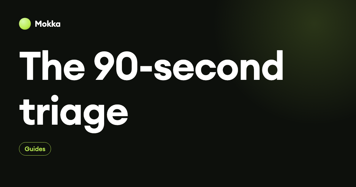 The 90-second triage